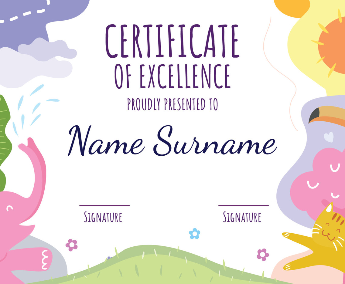 Fun Colorful Certificate