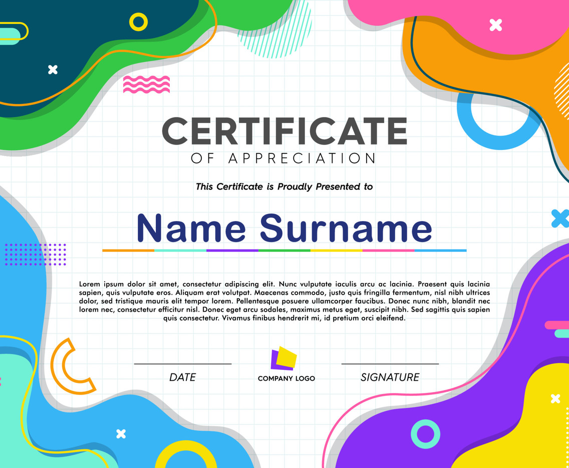 Fun Course Certificate for Children in School
