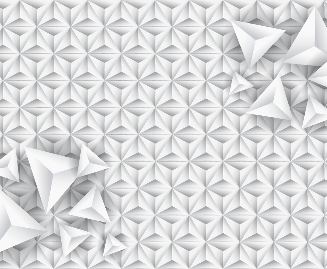 3D White Triangle Background
