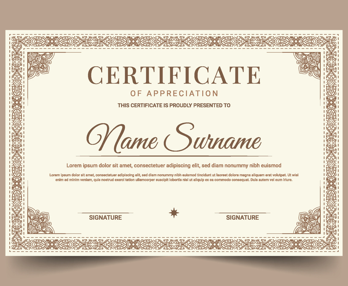 Classic Style Certificate Template