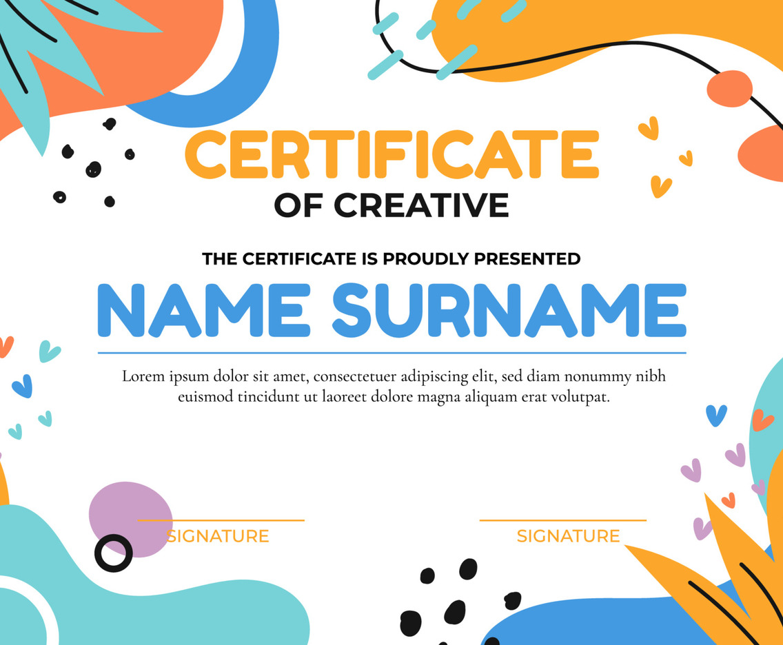 Certificate Creative Flat Background