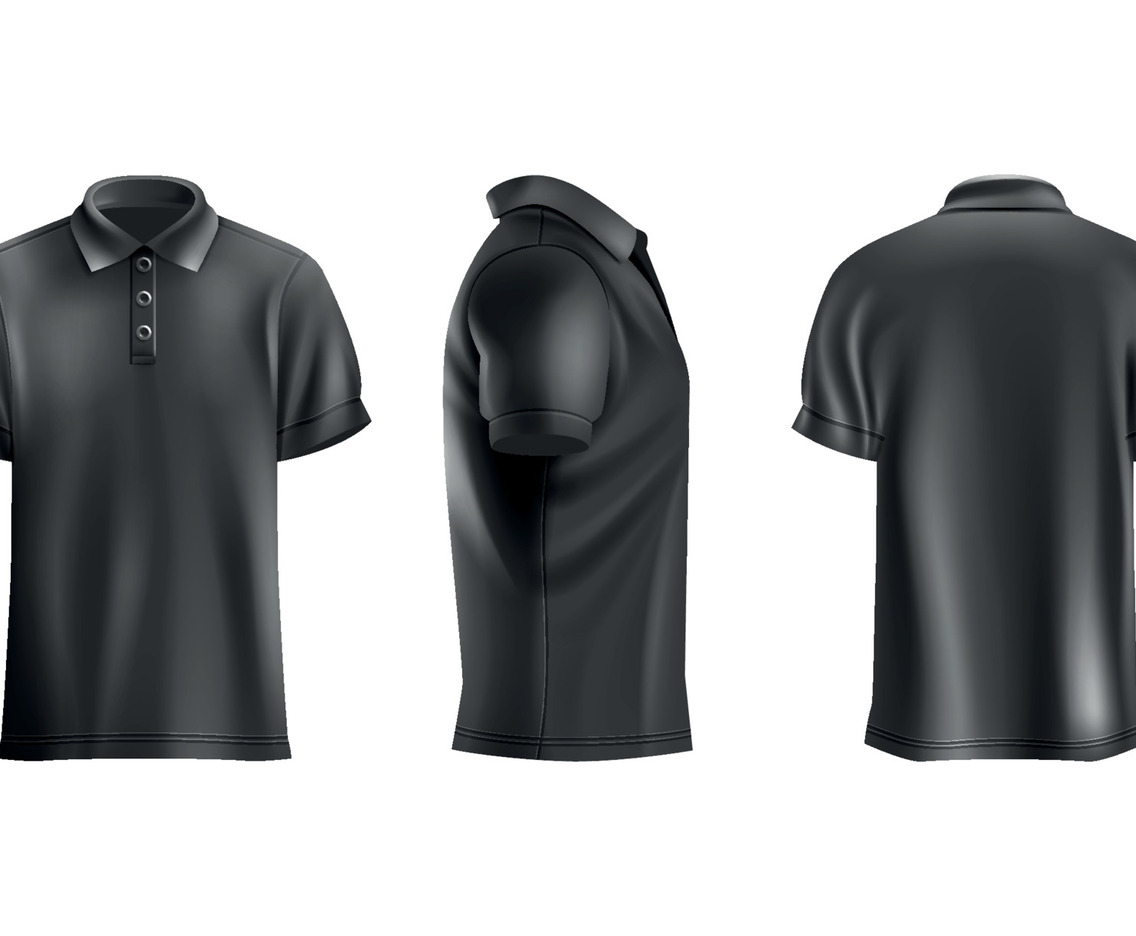3D Black Polo Shirts