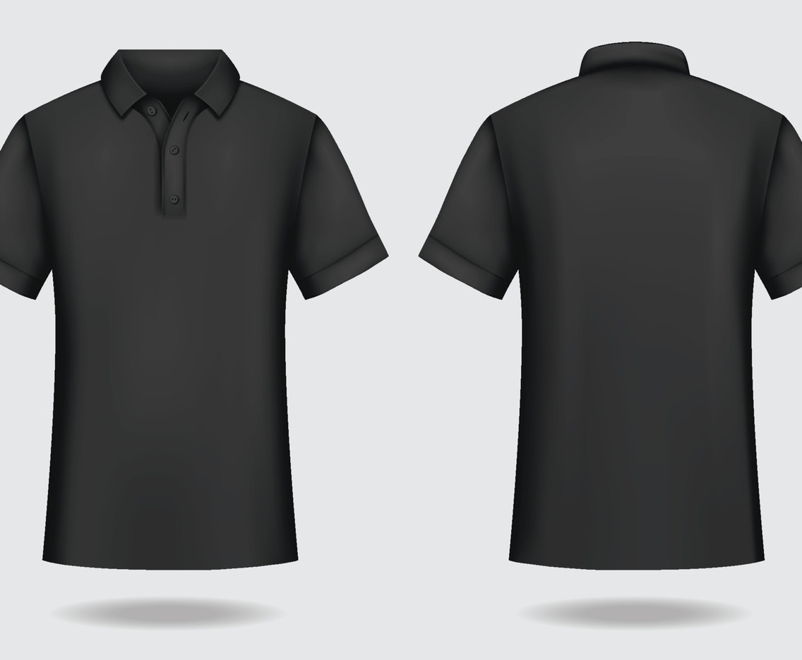 3D Black Polo Shirt Mock Up