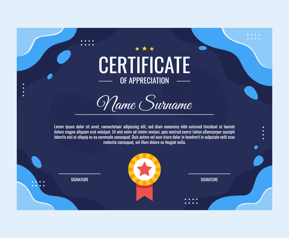 Abstract Children Certificate Template