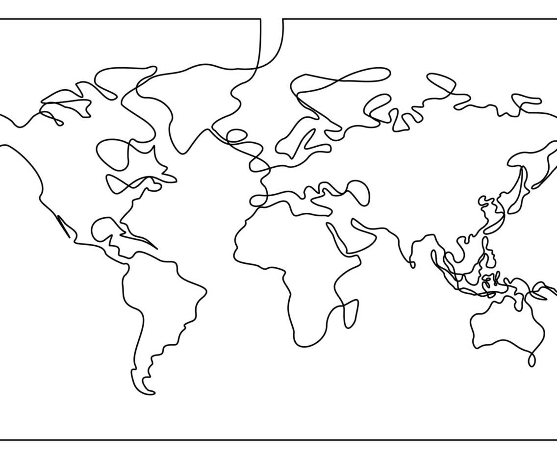 One Stroke World Map