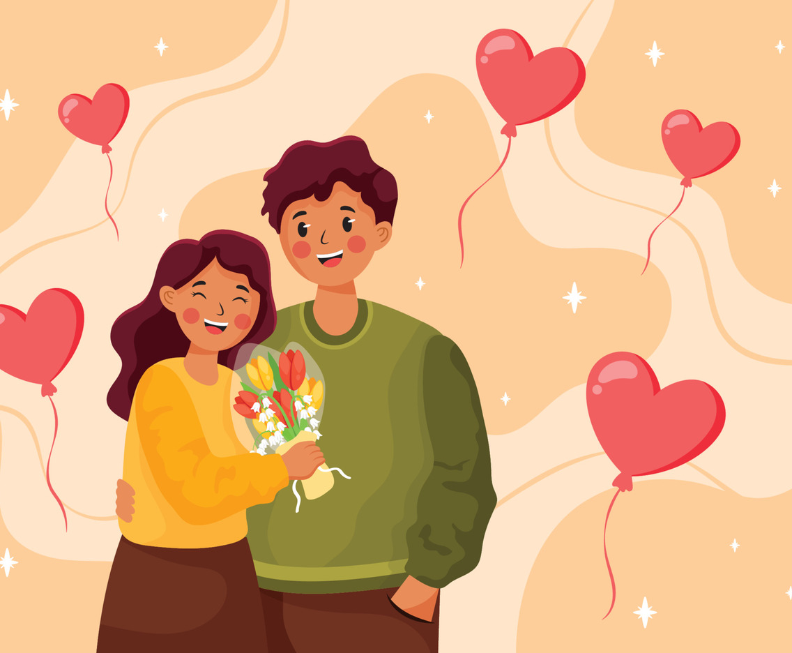 Couple Celebratng Valentine Day