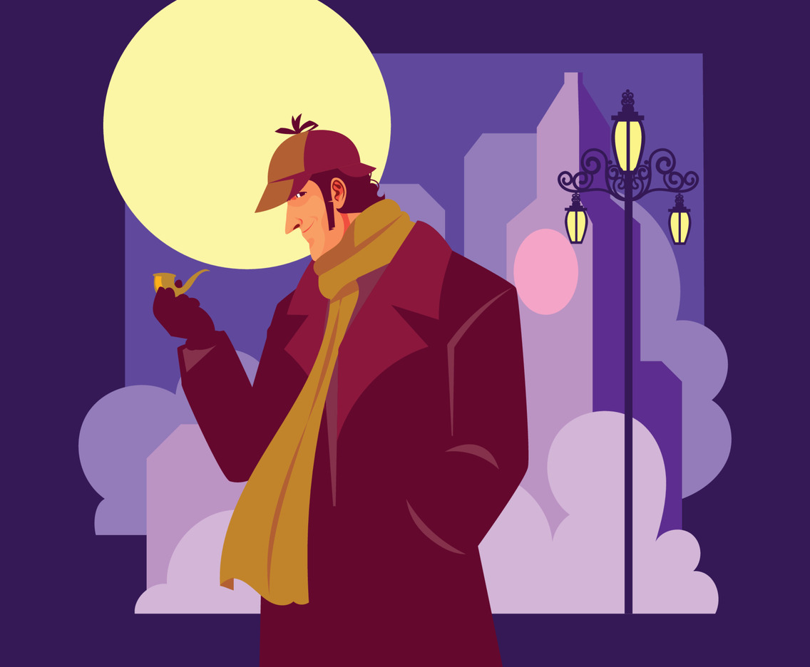 A Man with Suit Inspired By Sherloc Holmes