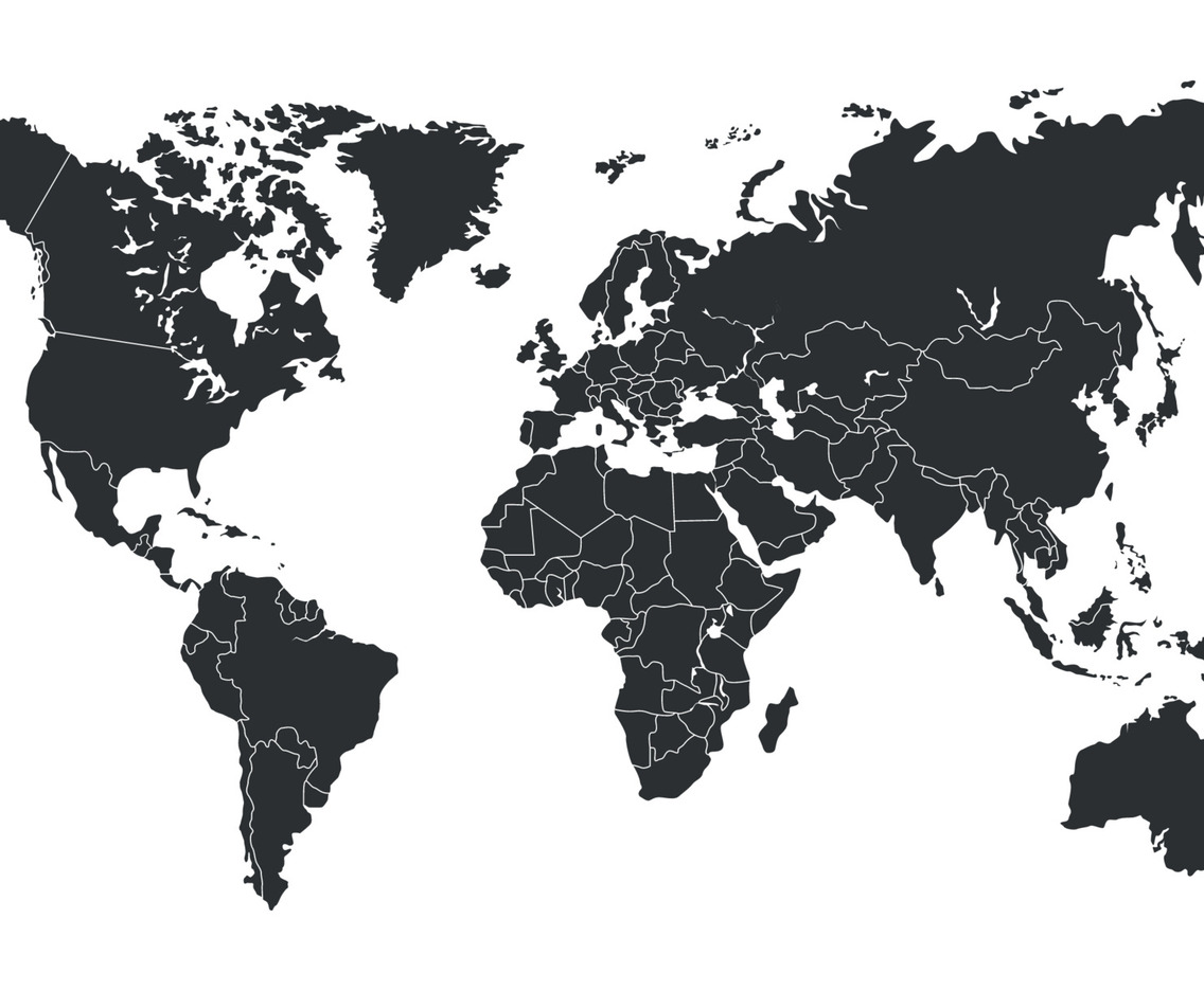 Black and White World Map Background