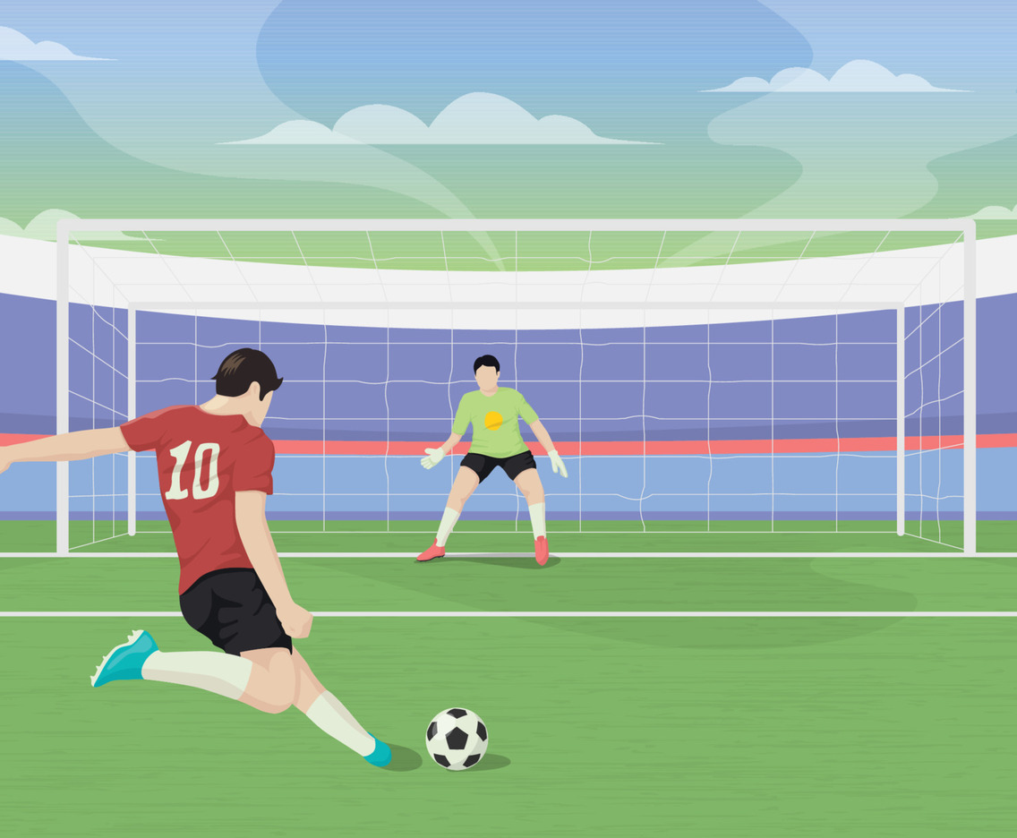 Soccer Player on Penalty Kick