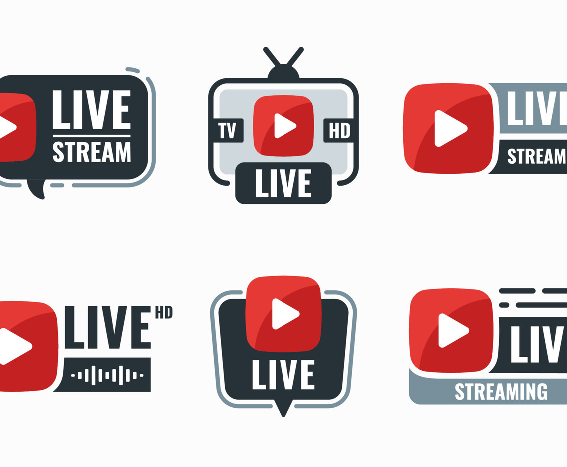 Live Streaming Badge with Logo