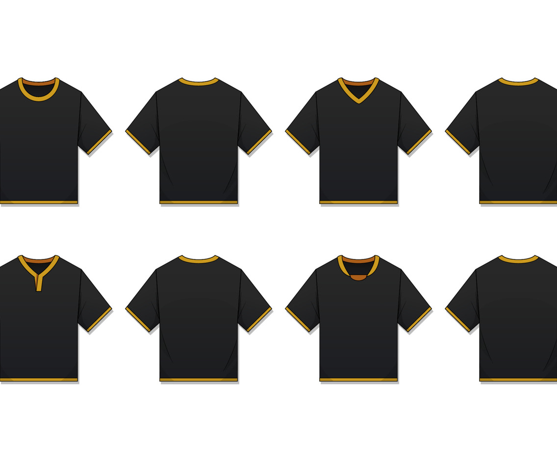 Black Tshirt in Line Style