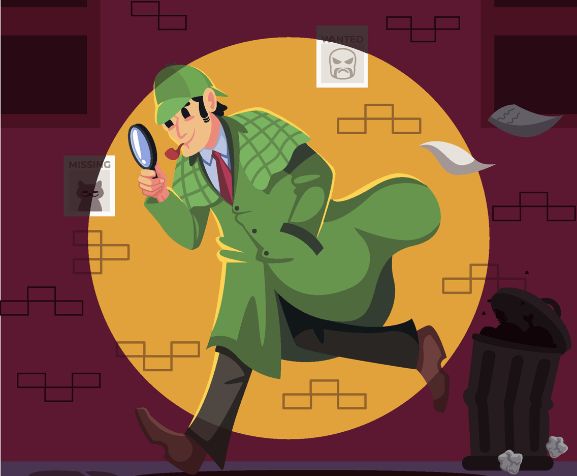 A Detective Doing an Investigation