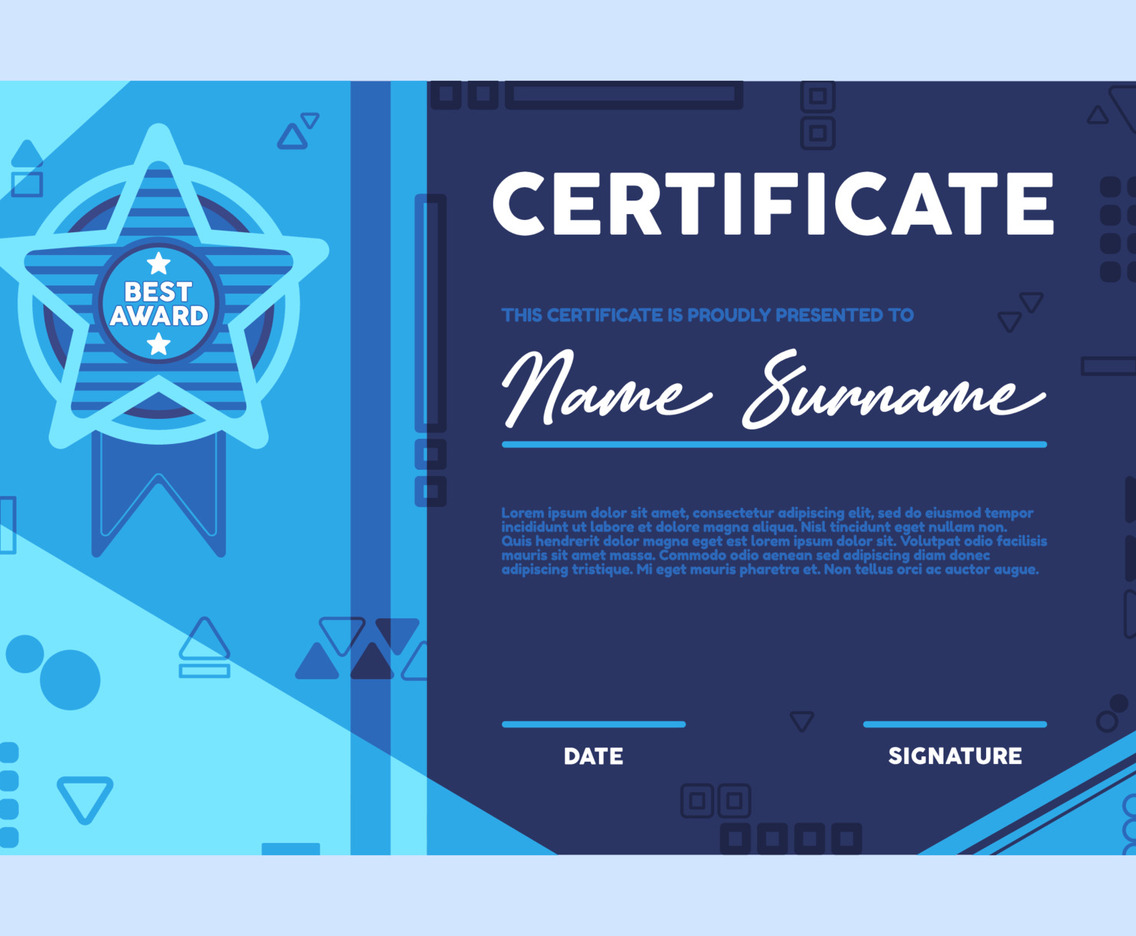 Simple Professional Certificate Tamplate