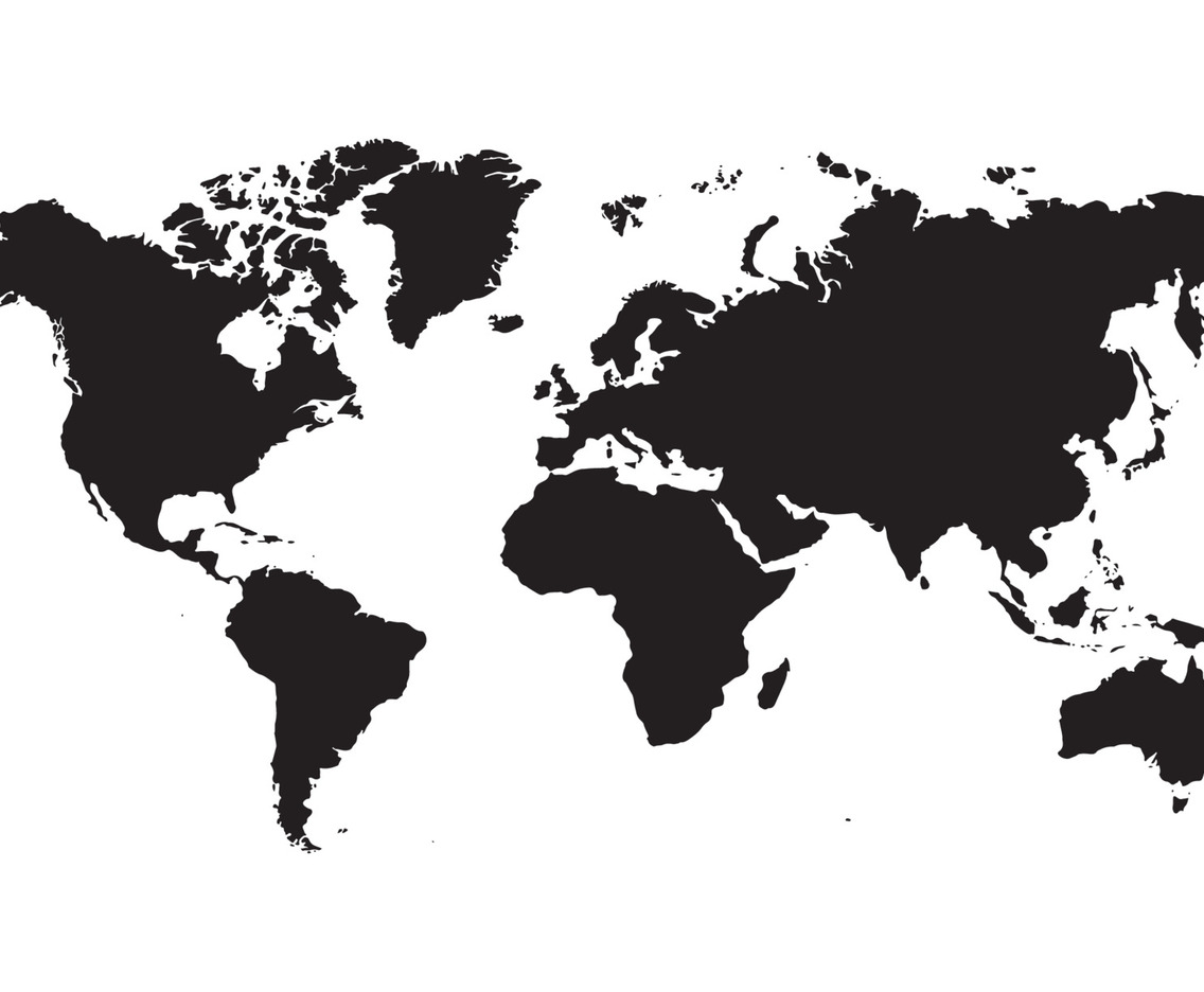 Black and White World Map Background