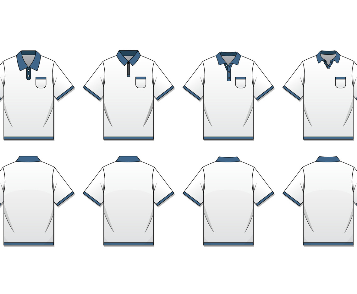 White Polo With Outlie