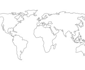 Black And White World Map Background Vector Art & Graphics | freevector.com