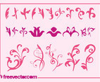 Pink Flowers Graphics Set