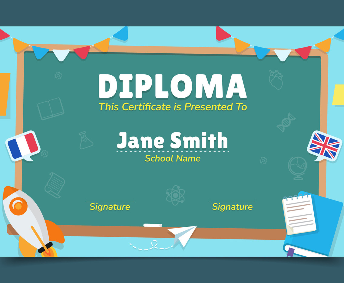 Children Fun Education Certificate