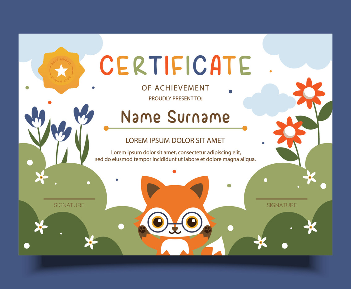Children Certificate Template