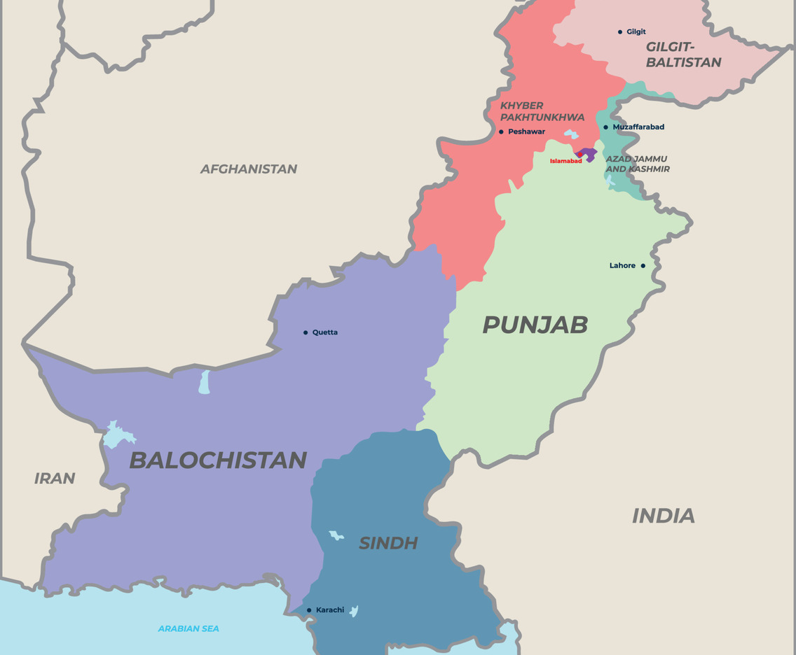 Country Map Pakistan Background Illustration