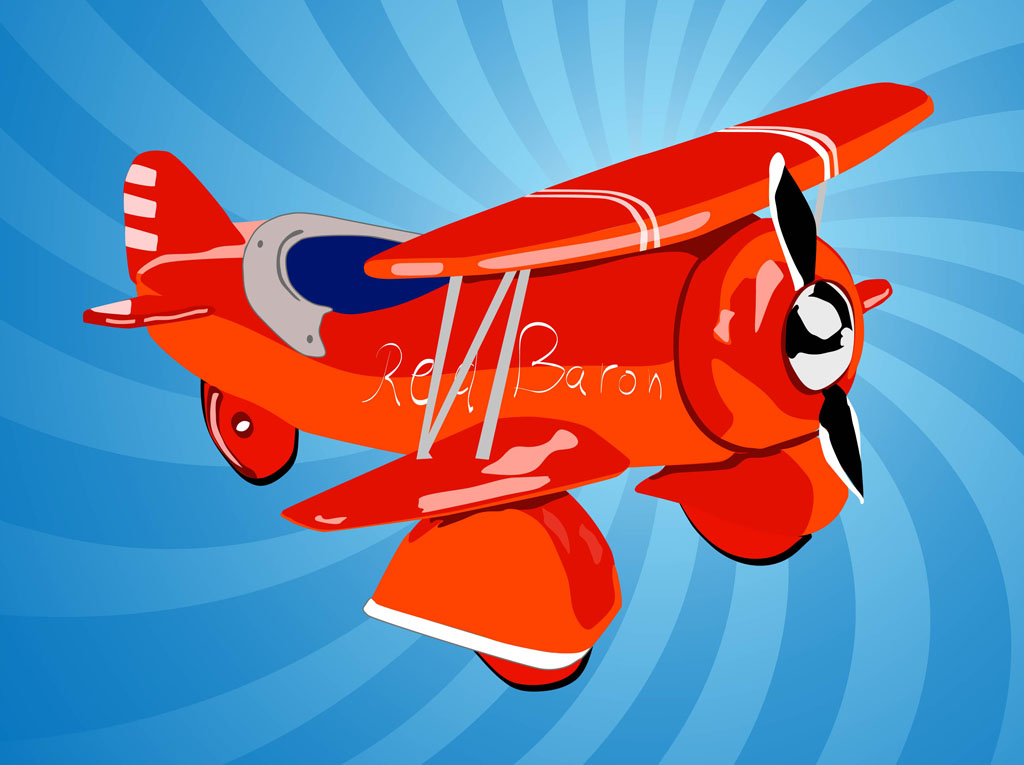 Airplane Cartoon Vector Art & Graphics 