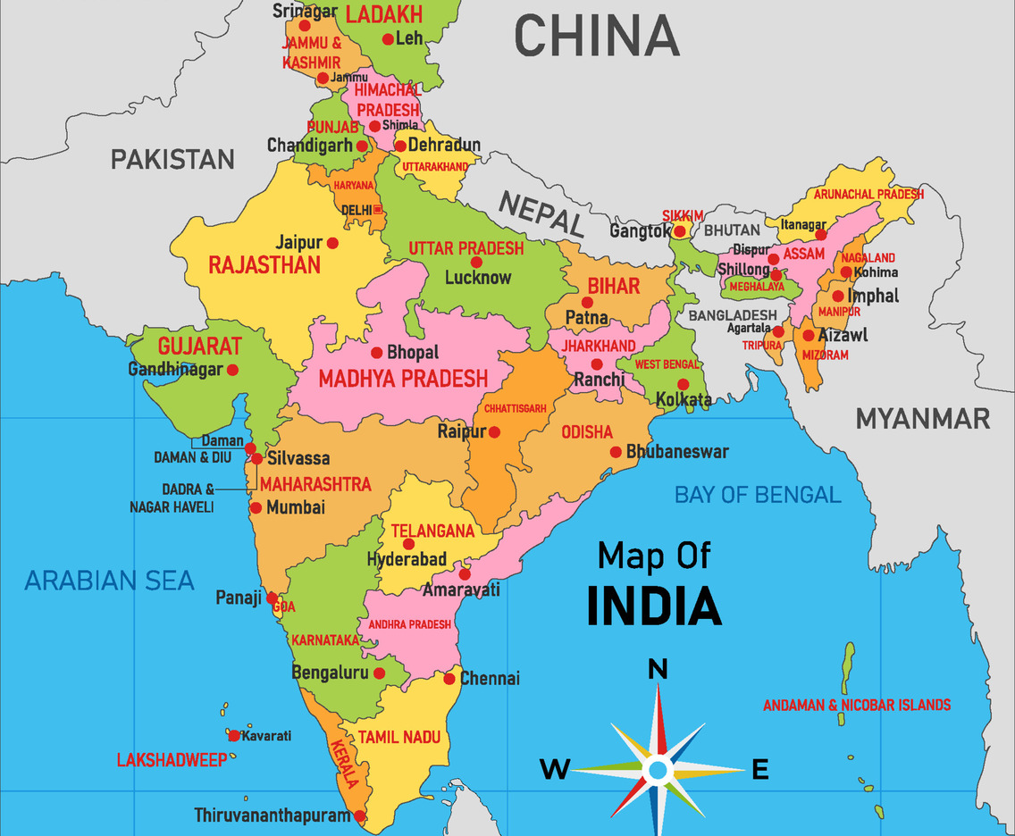 Country Map India Concept