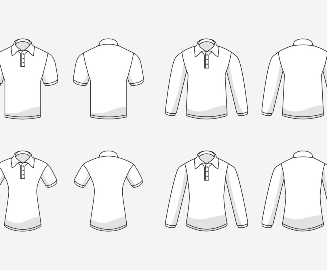 Outlined White Polo Mockup