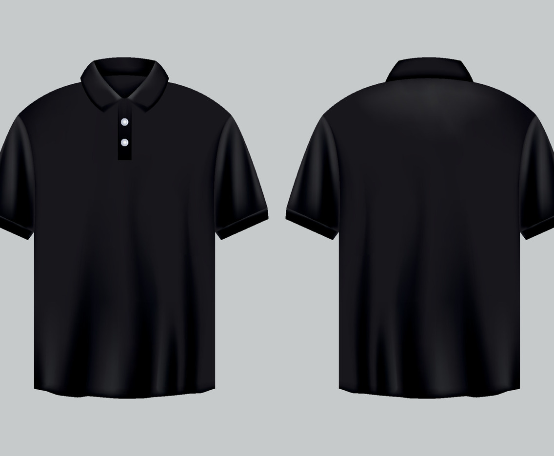 3D Polo Black Mock Up