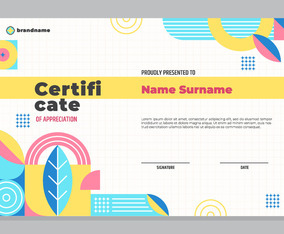 Flat Modern Certificate Vector Art & Graphics | freevector.com