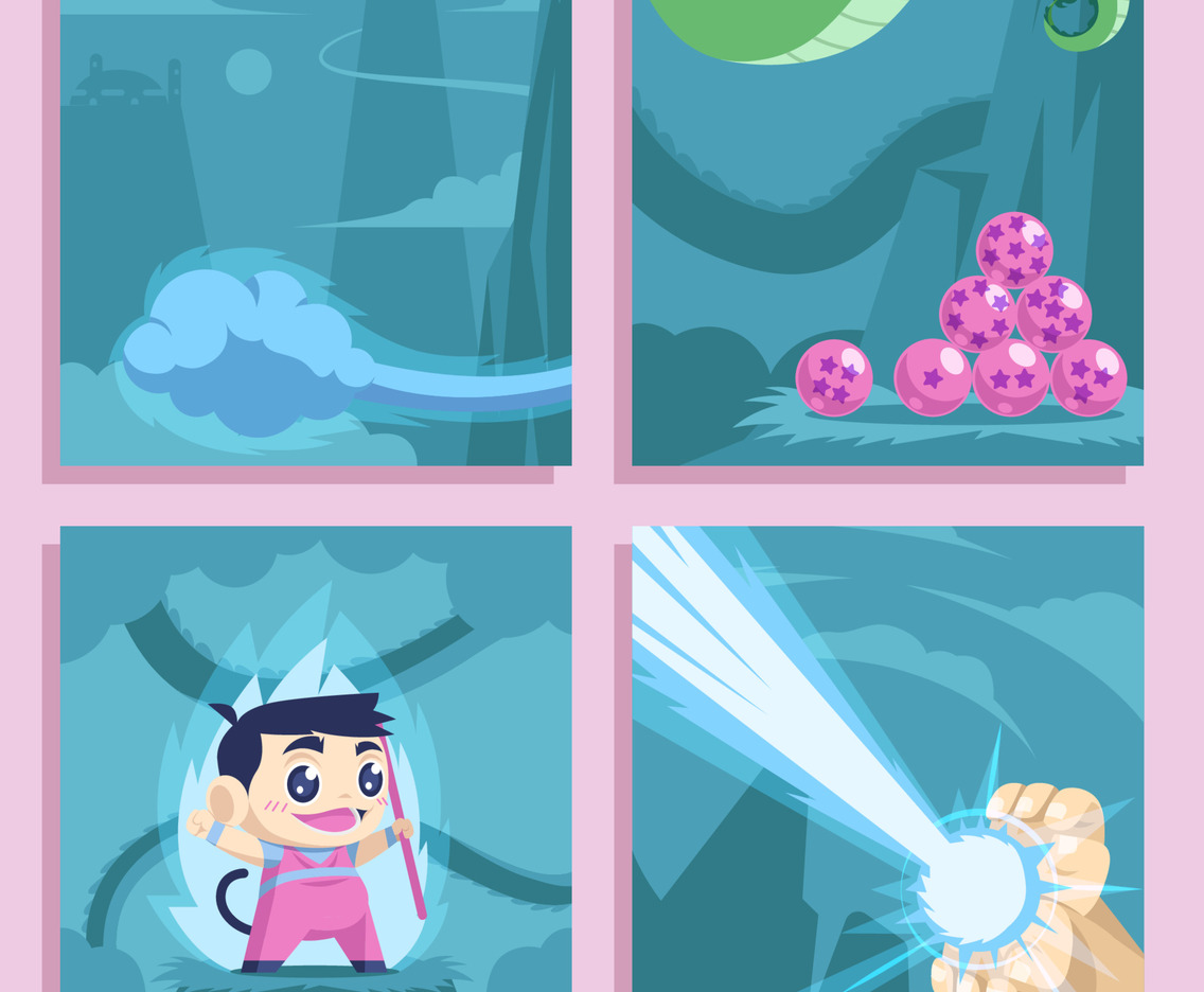 Adventure Boy with Star Balls and Magic Power Social Media Template