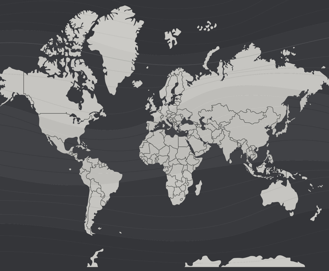 Black and White World Map Concept