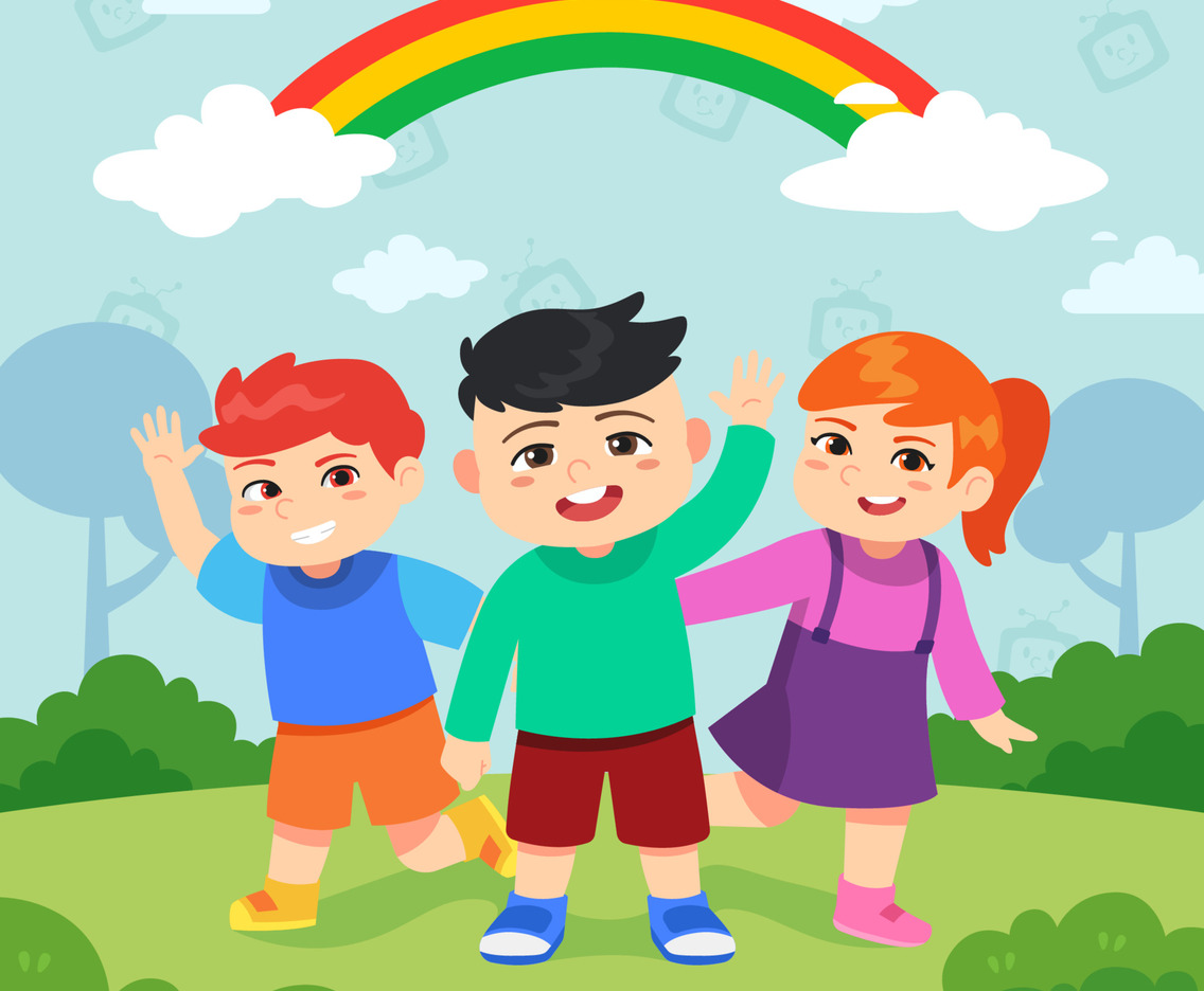 A Group of Children Play Together in a Park