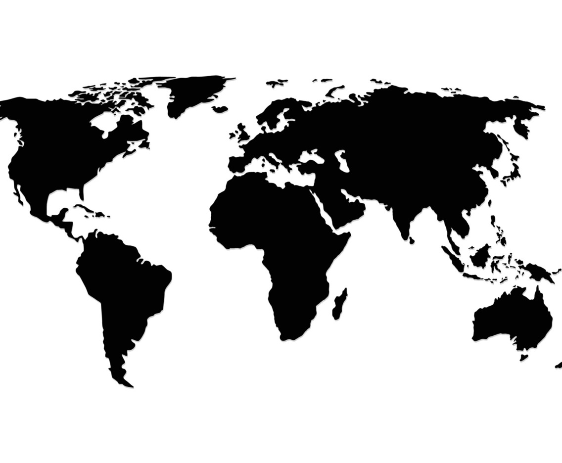 World Map Black And White Background Design