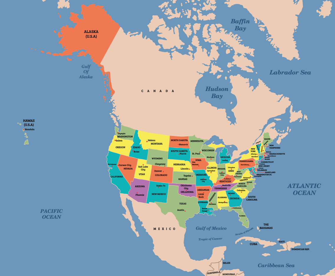 United States of America Map