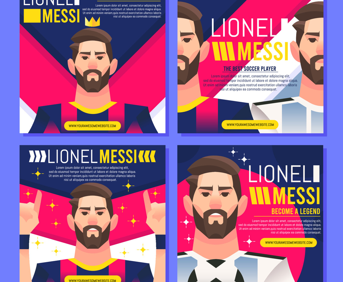 Famous Football Athelete Social Media Template