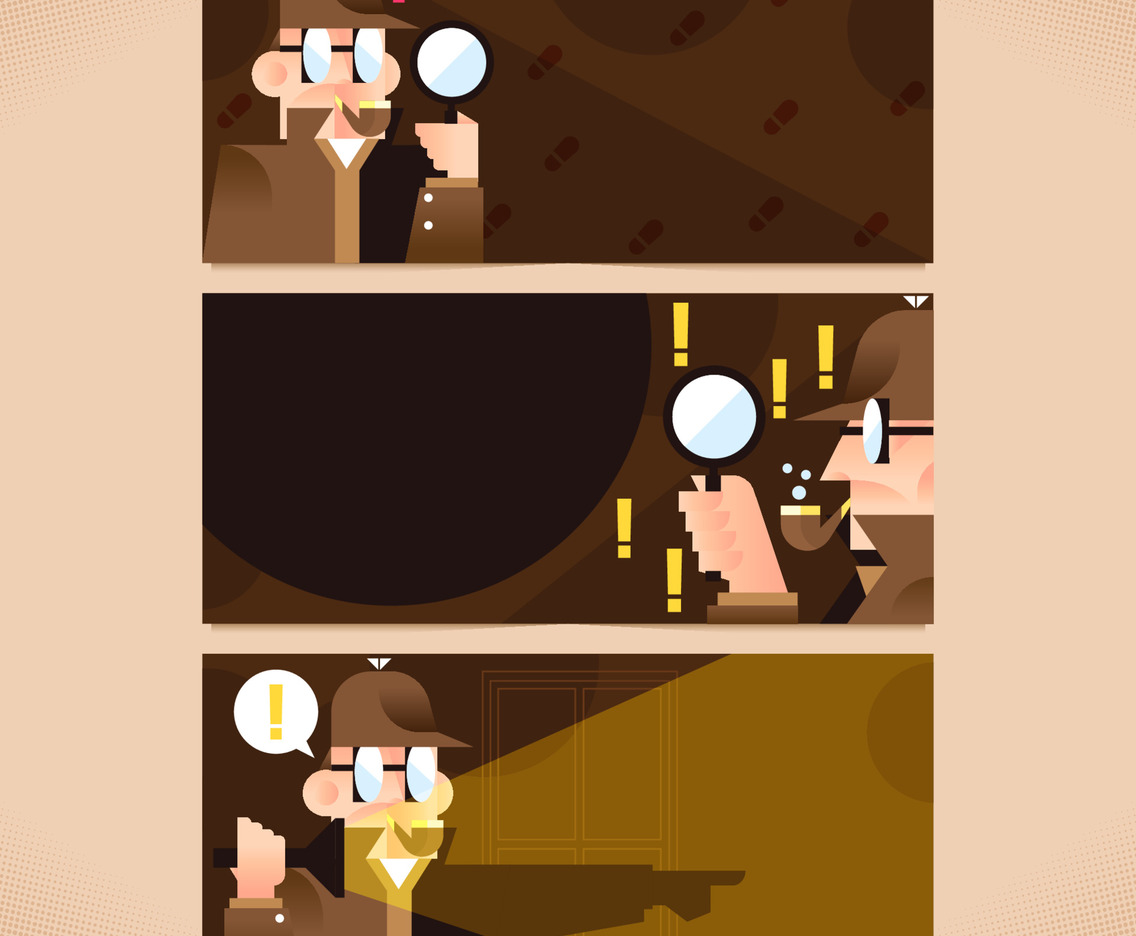 Detective Solve And Find The Clues Banner Template