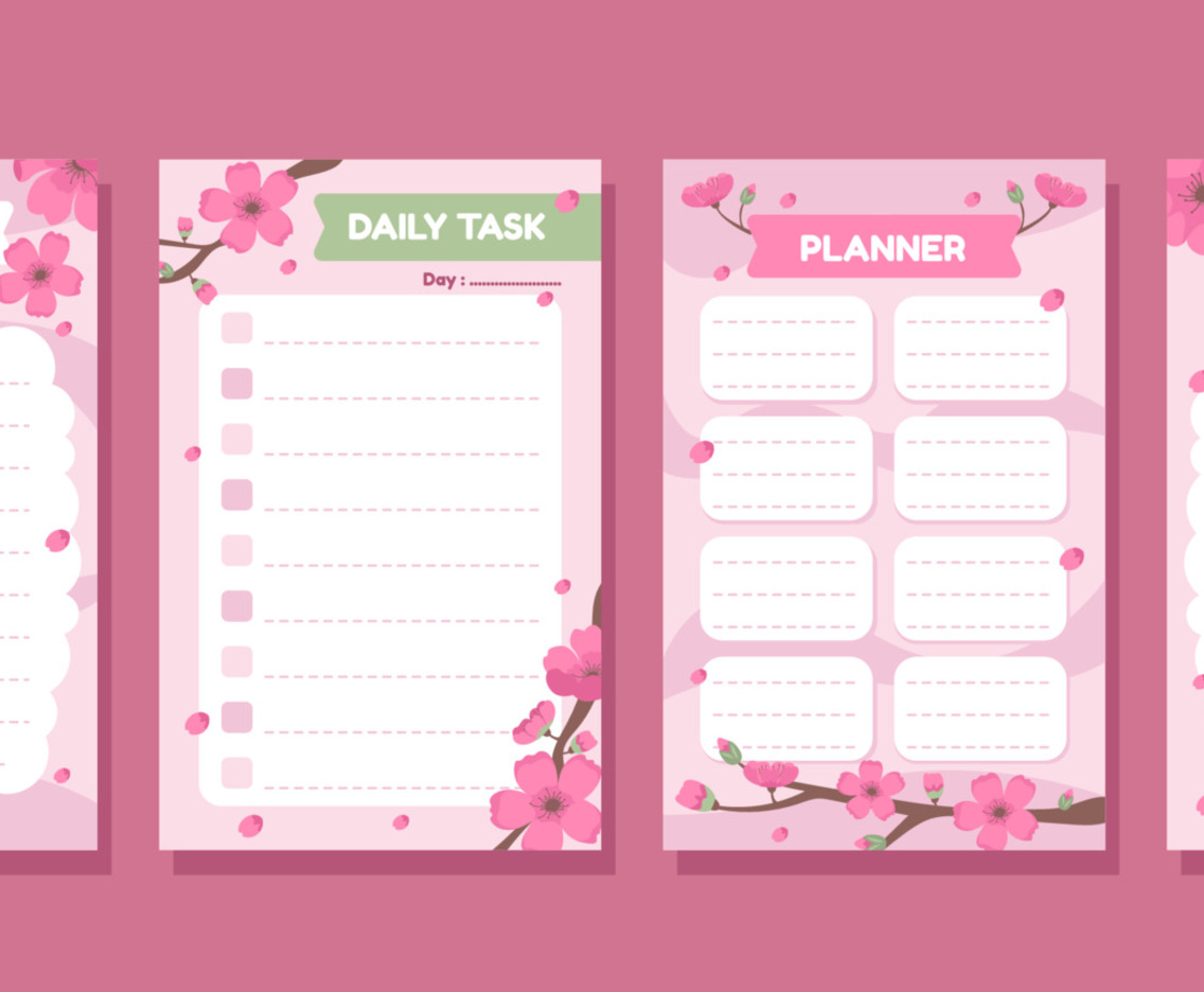 Beauty Peach Blossom Journal Template