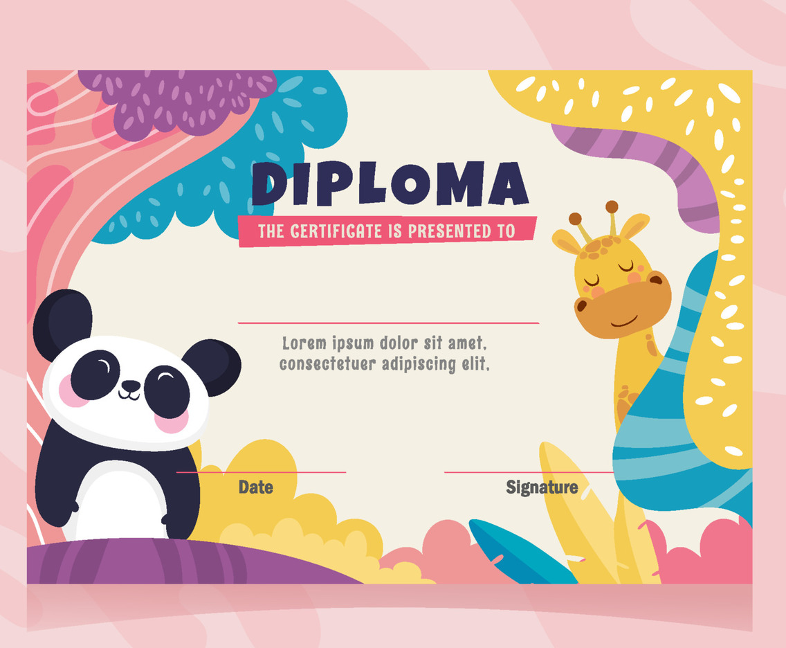 Diploma Template for Kids