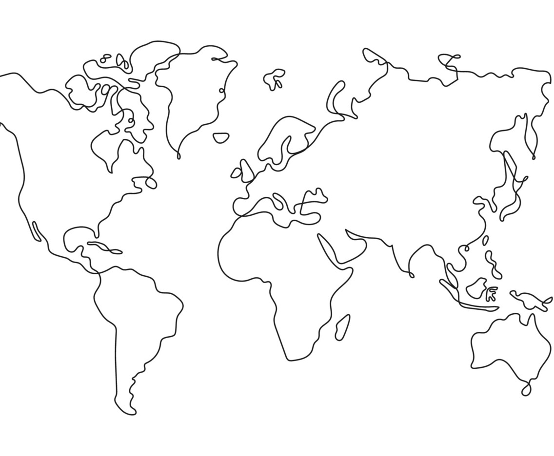 World Map Oneliner Background