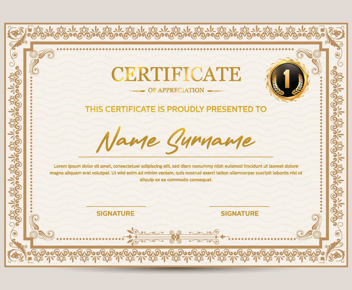 Certificate of Achievement Template