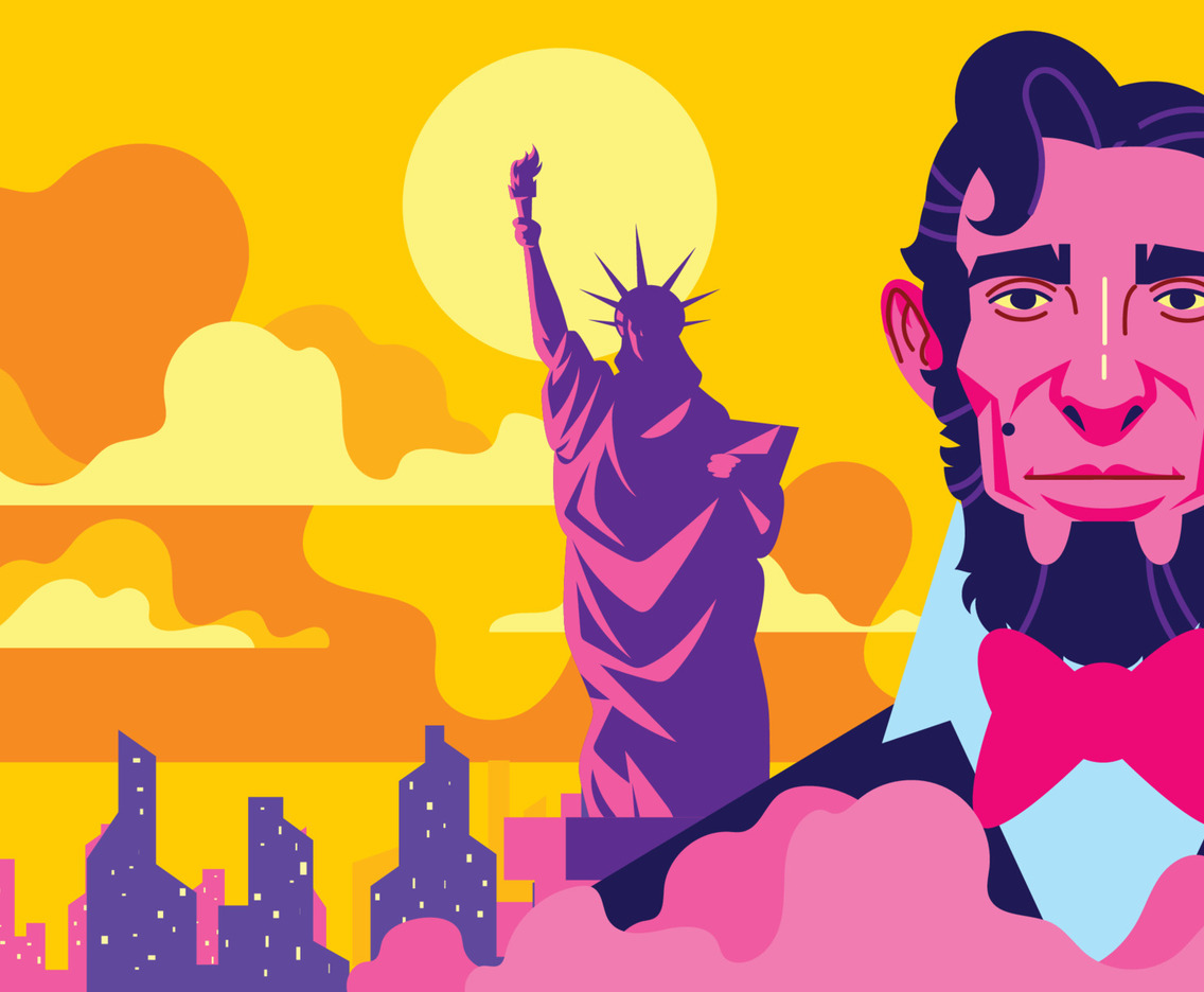Abraham Lincoln With America's City Scape