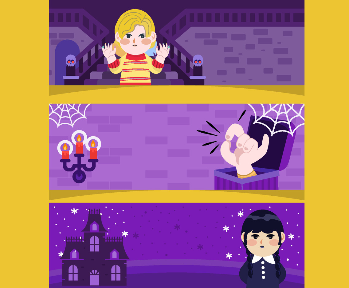 Spooky And Weird Family Banner Set