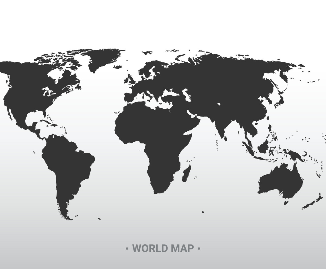 World Map Black And White Design Background