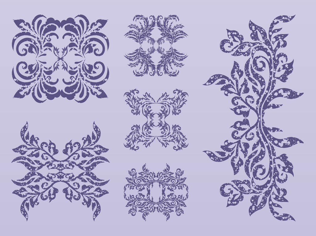 Antique Vector Flowers