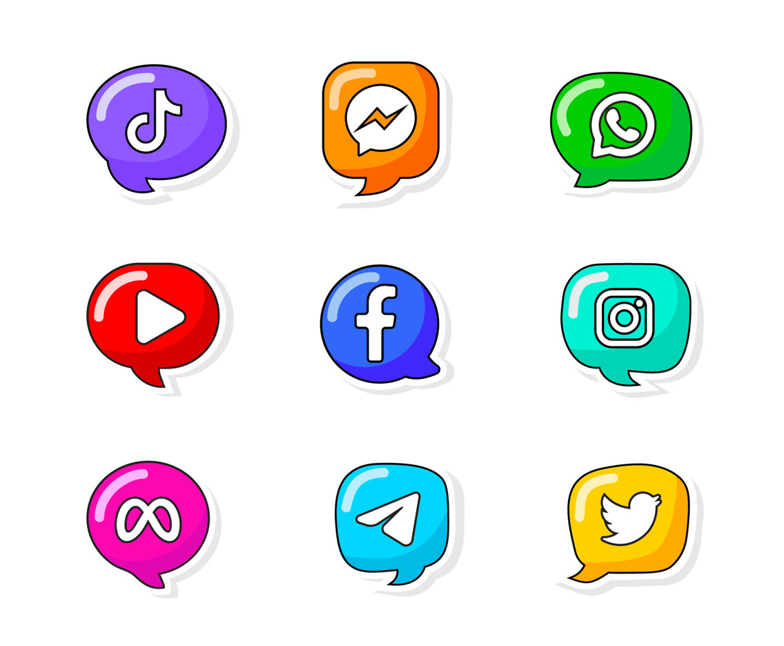 Social Media Sticker Logo Collection