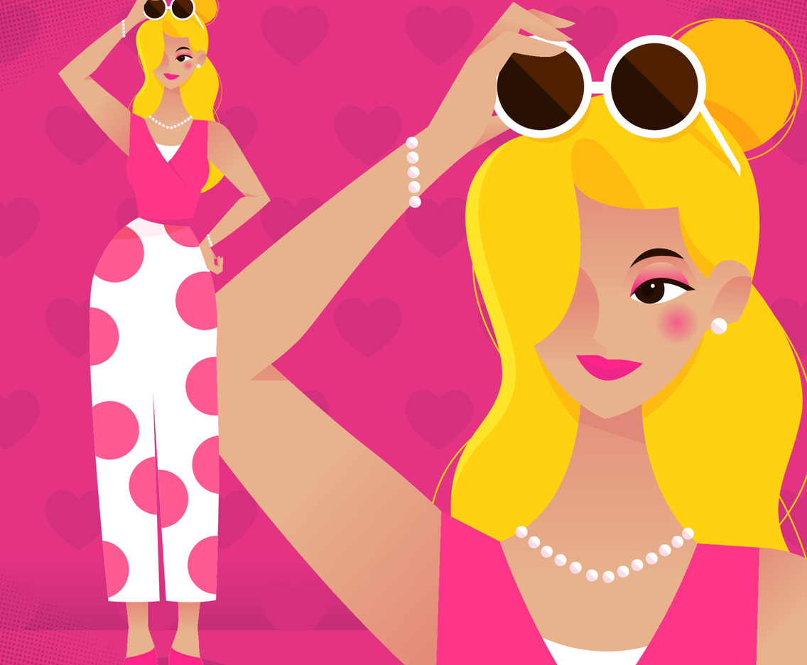 Blonde Girl With Fashionable Style