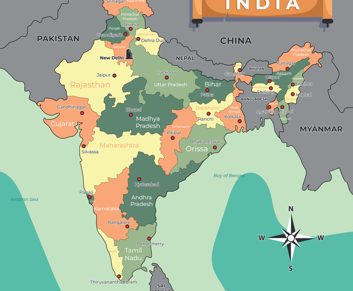 Country Map of India