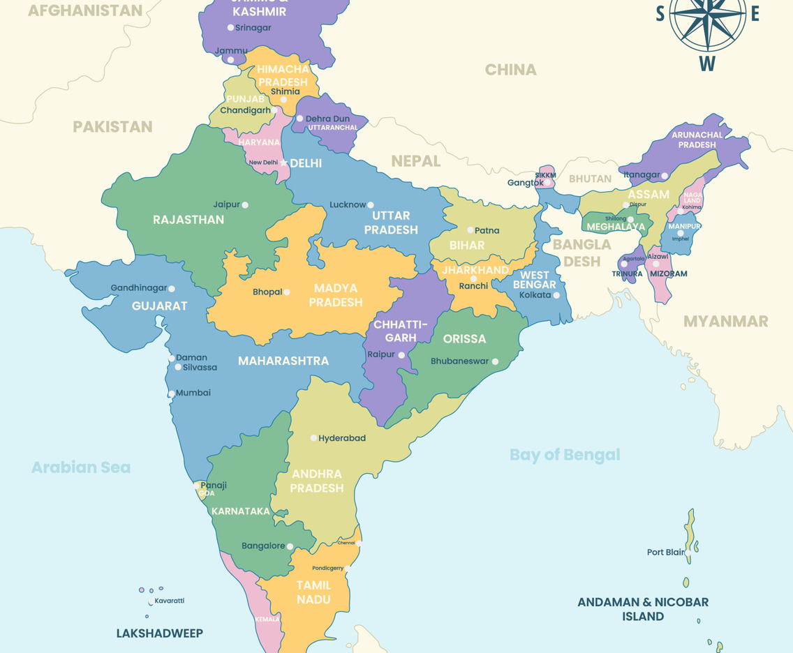 Country Map of India