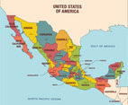 Country Map Mexico Template