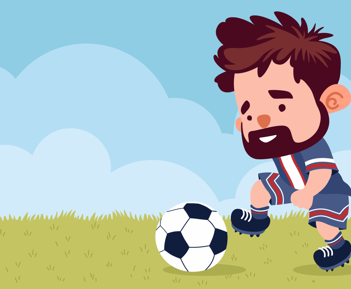 Football Player Dribbling Ball Background